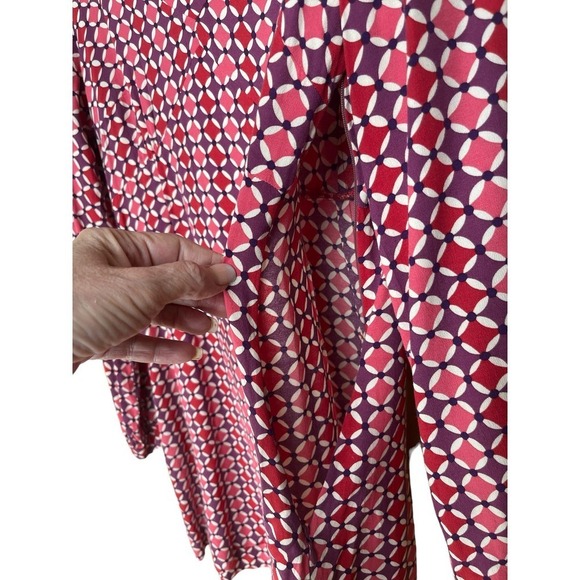 Boden Dress, Multicolored, Long Sleeve, 100% Viscose, Size 14 - Picture 5 of 5